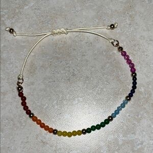 Boho Adjustable Rainbow Beaded Bracelet